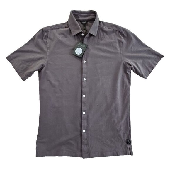 Good Man Brand Magnet Gray Button Up Shirt Men's Small Short Sleeve Quiet Luxury